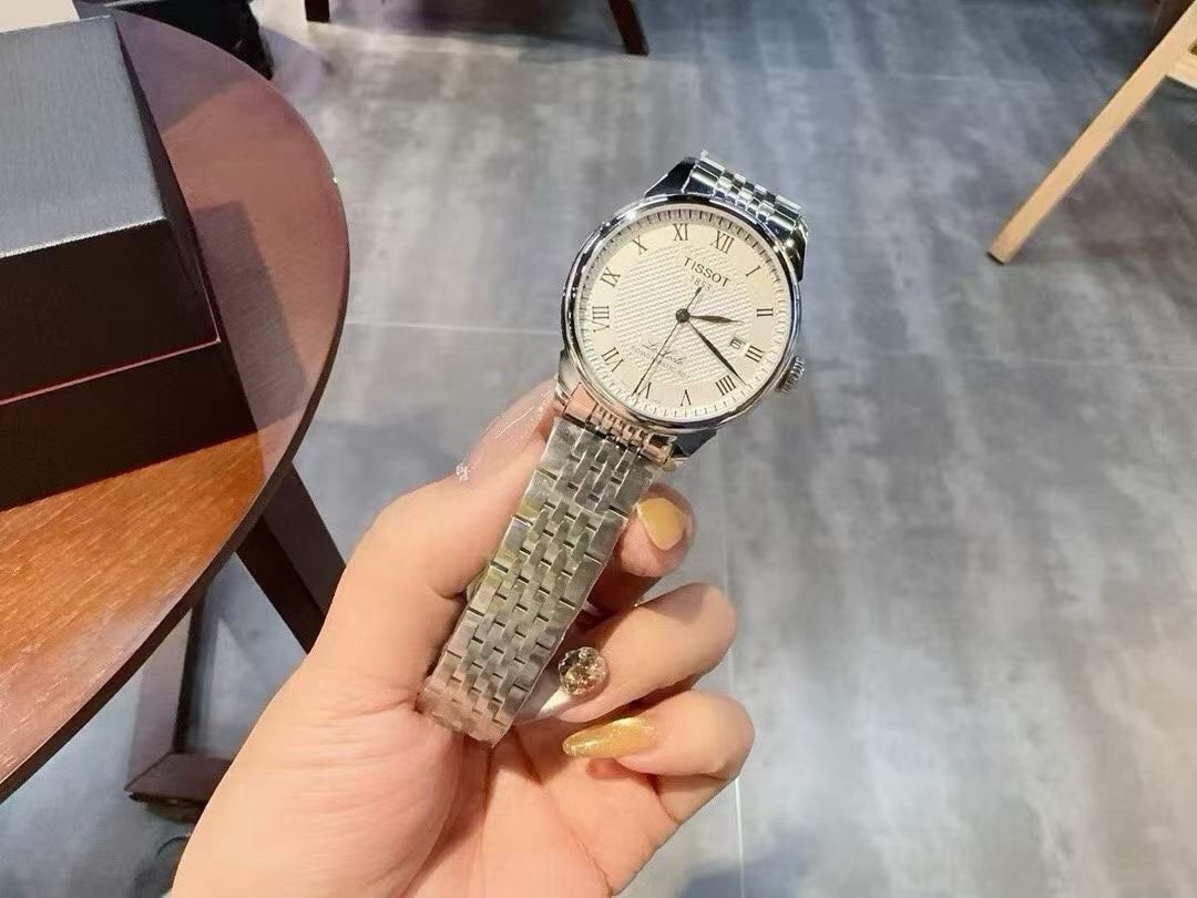 Tissot White Dial Bracelet Watch — front