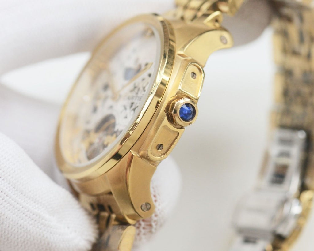 Cartier Gold White Bracelet Watch — detail