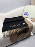 Burberry Reversible Fringed Equestrian Scarf — front